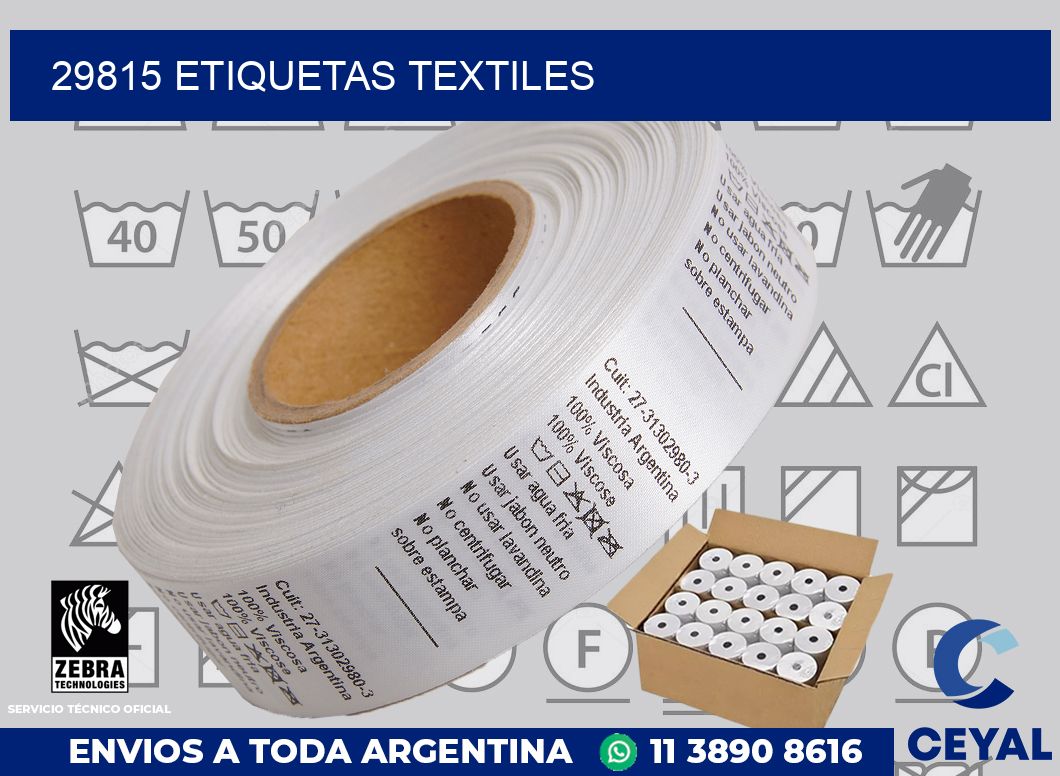 29815 etiquetas textiles