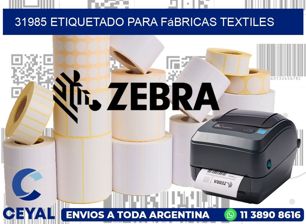 31985 Etiquetado para fábricas textiles