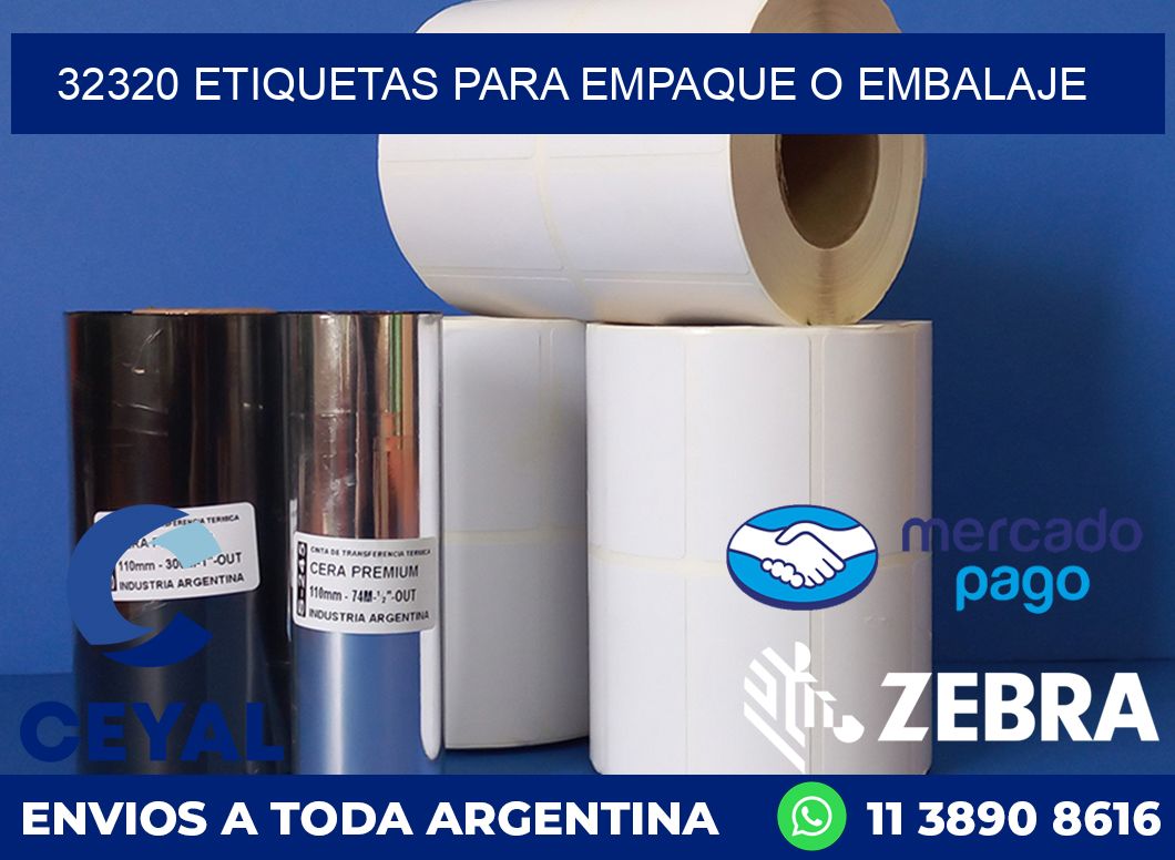 32320 etiquetas para empaque o embalaje