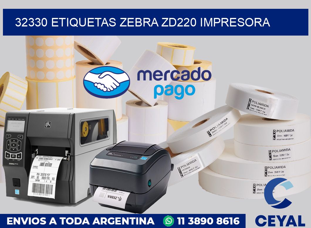 32330 etiquetas Zebra zd220 impresora