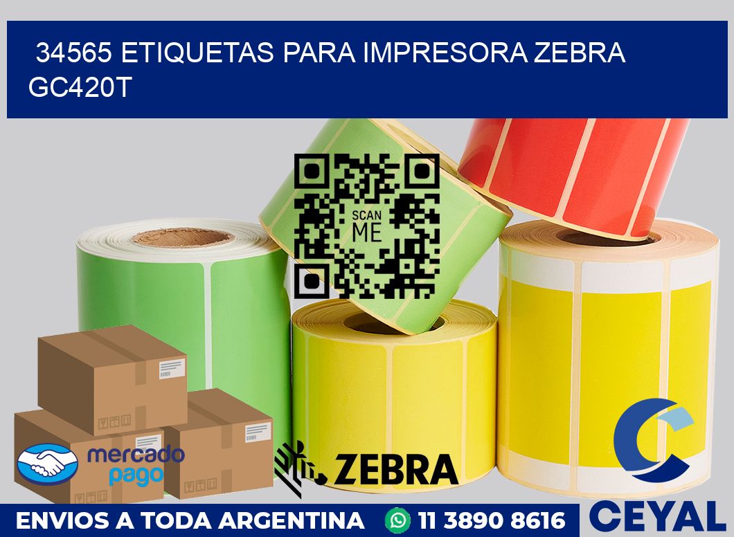 34565 etiquetas para impresora zebra GC420T