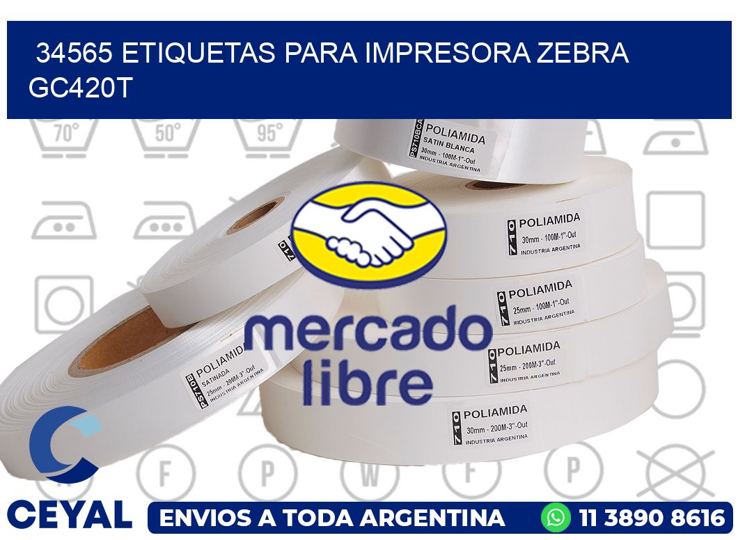 34565 etiquetas para impresora zebra GC420T