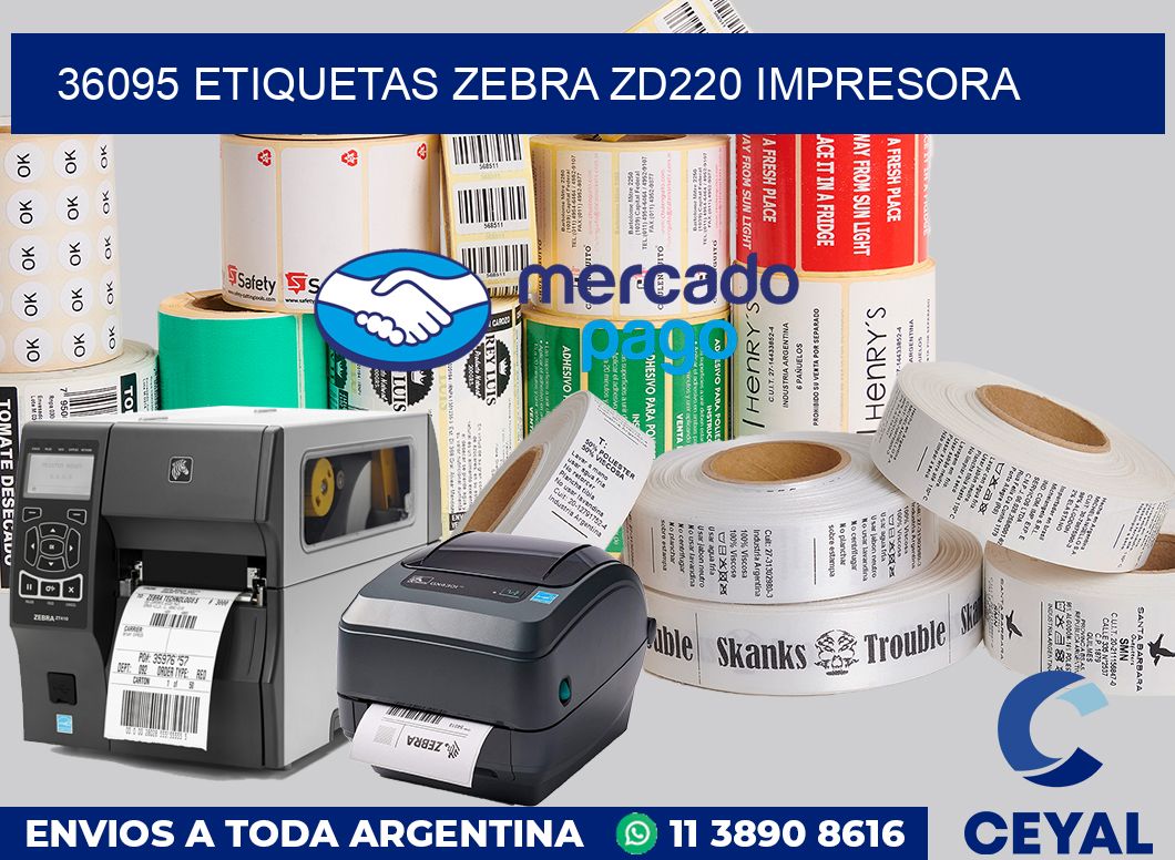 36095 etiquetas Zebra zd220 impresora