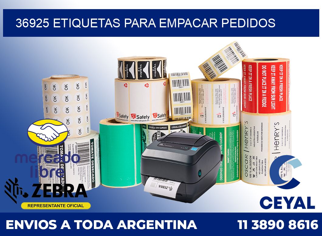 36925 Etiquetas para empacar pedidos