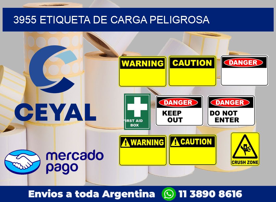 3955 Etiqueta de carga peligrosa