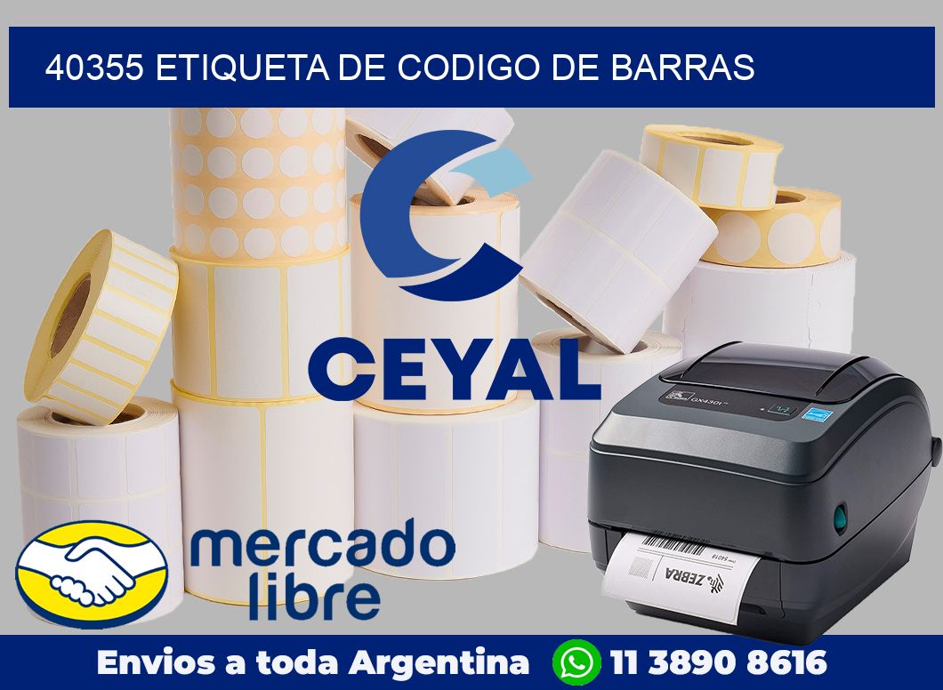 40355 Etiqueta de codigo de barras
