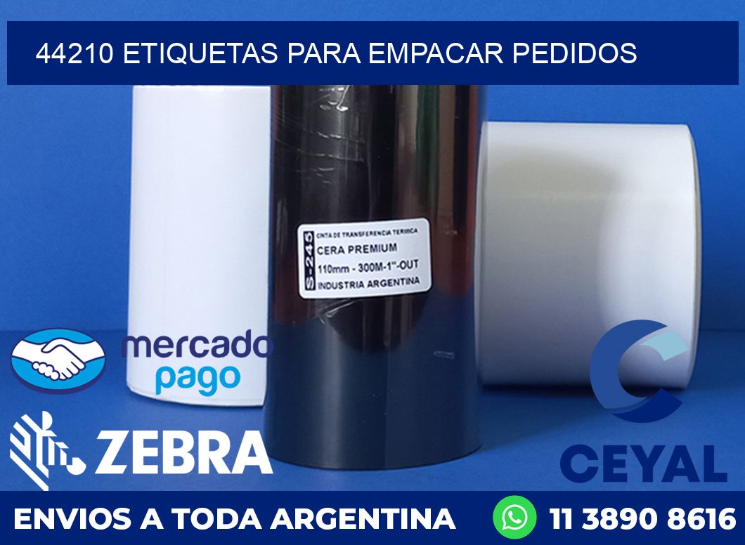 44210 etiquetas para empacar pedidos