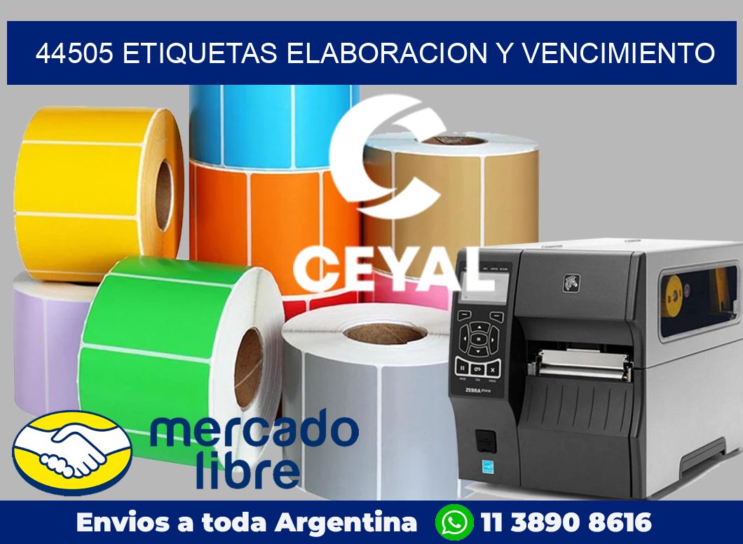 44505 Etiquetas elaboracion y vencimiento