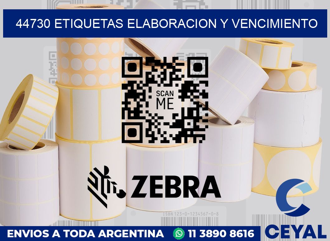 44730 Etiquetas elaboracion y vencimiento
