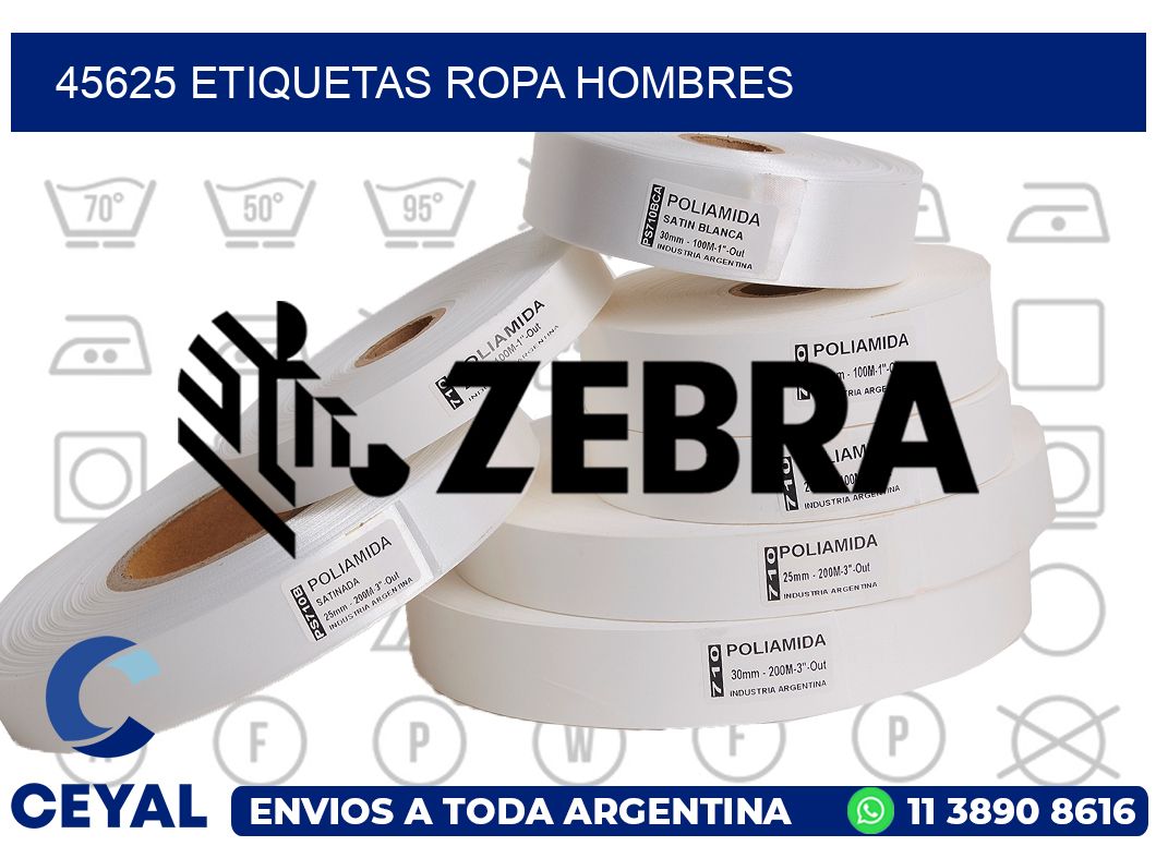 45625 Etiquetas ropa hombres