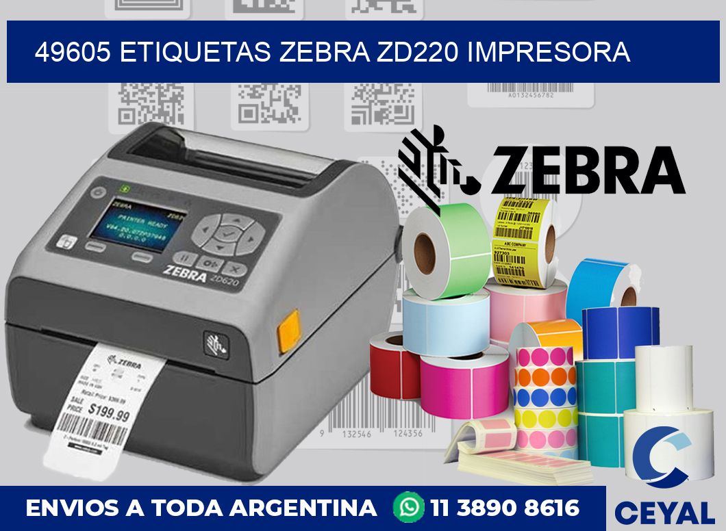 49605 etiquetas Zebra zd220 impresora