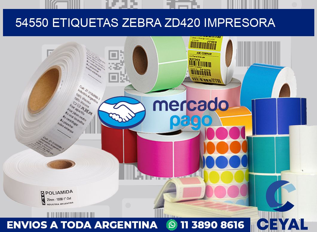54550 etiquetas Zebra zd420 impresora