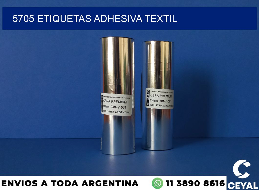 5705 etiquetas adhesiva textil