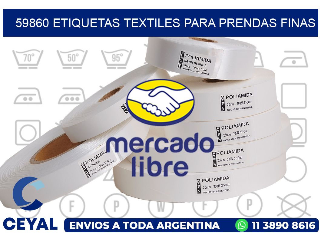 59860 Etiquetas textiles para prendas finas