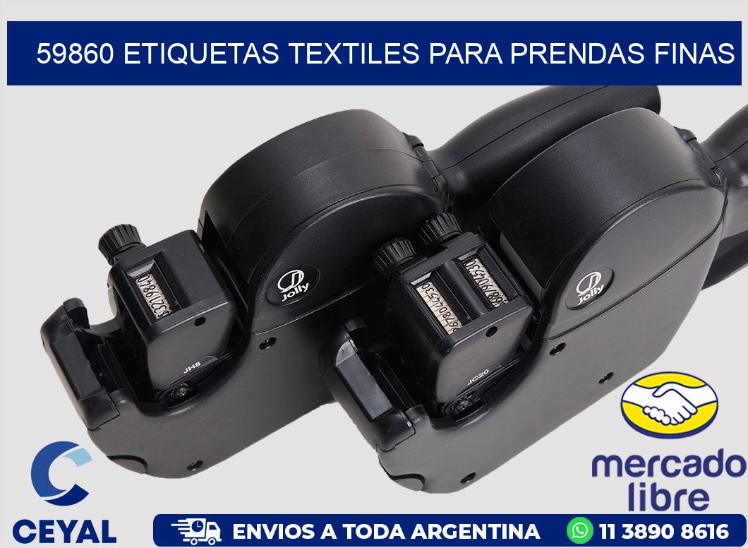 59860 Etiquetas textiles para prendas finas