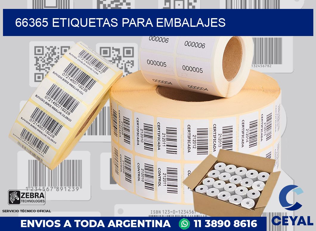 66365 Etiquetas para embalajes