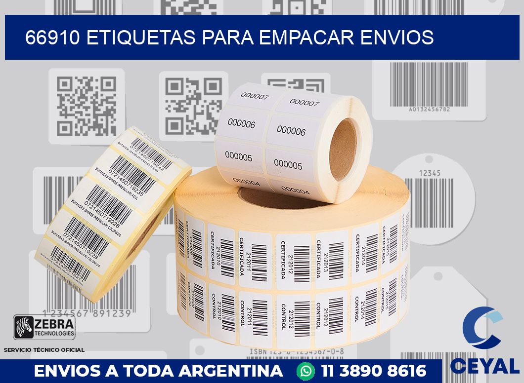 66910 Etiquetas para empacar envios