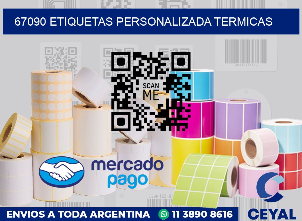 67090 etiquetas personalizada termicas