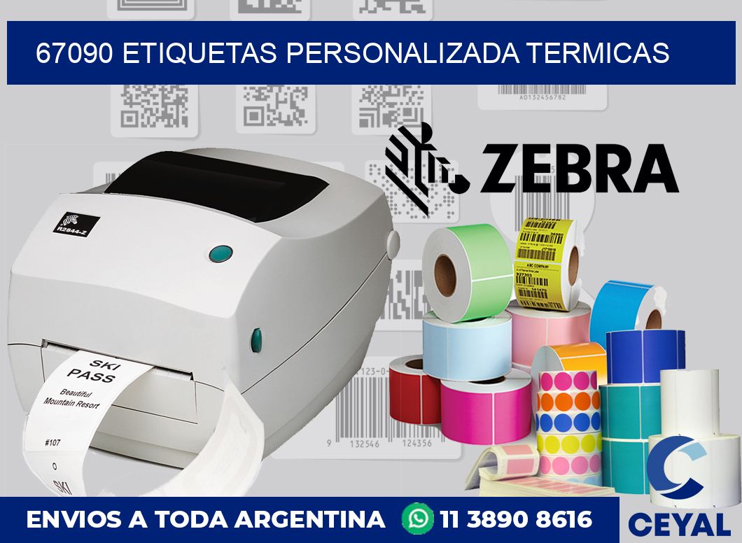 67090 etiquetas personalizada termicas