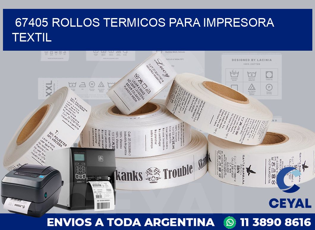 67405 rollos termicos para impresora textil