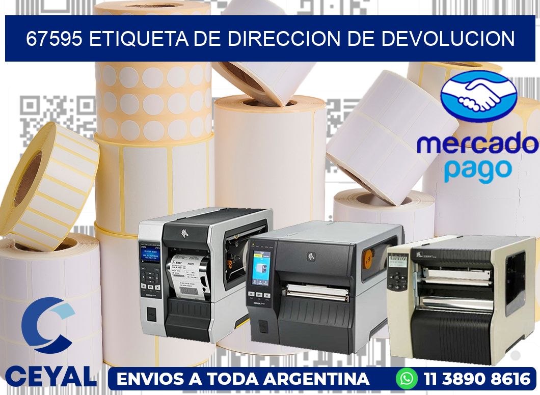 67595 Etiqueta de direccion de devolucion