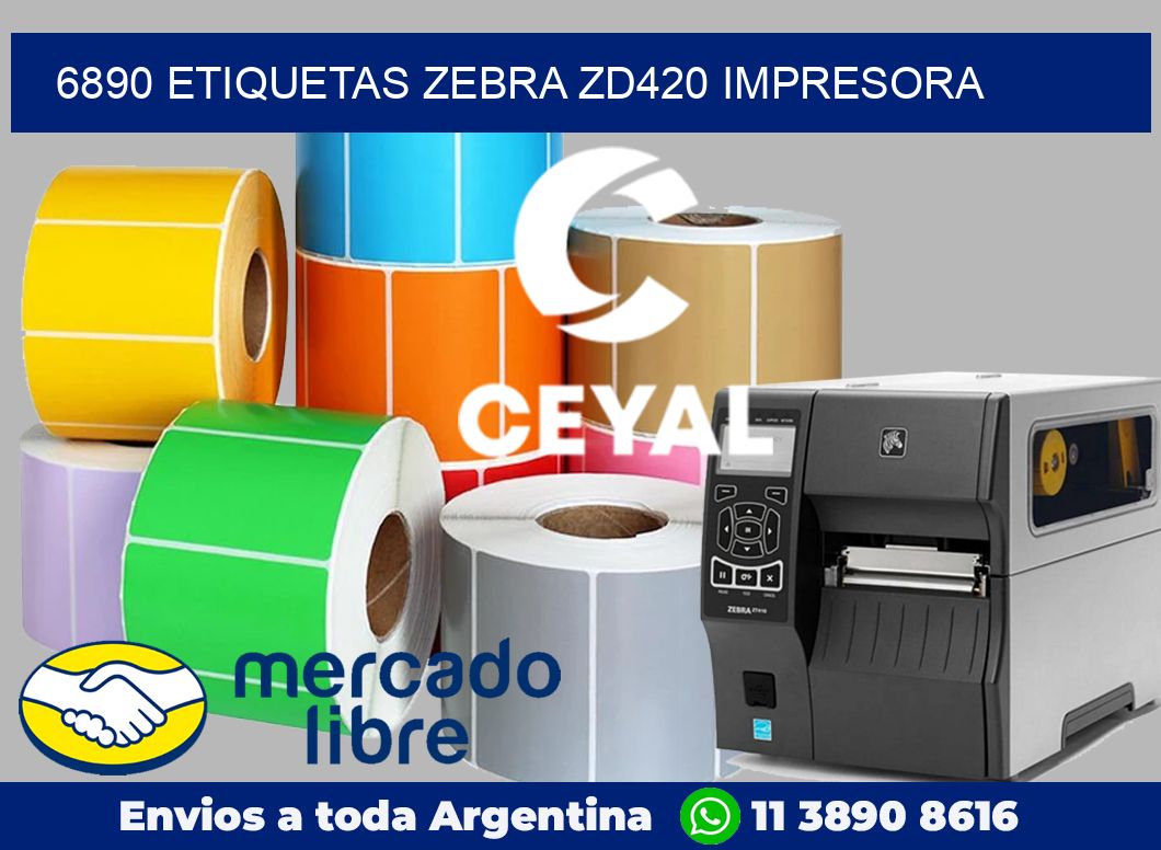 6890 etiquetas Zebra zd420 impresora