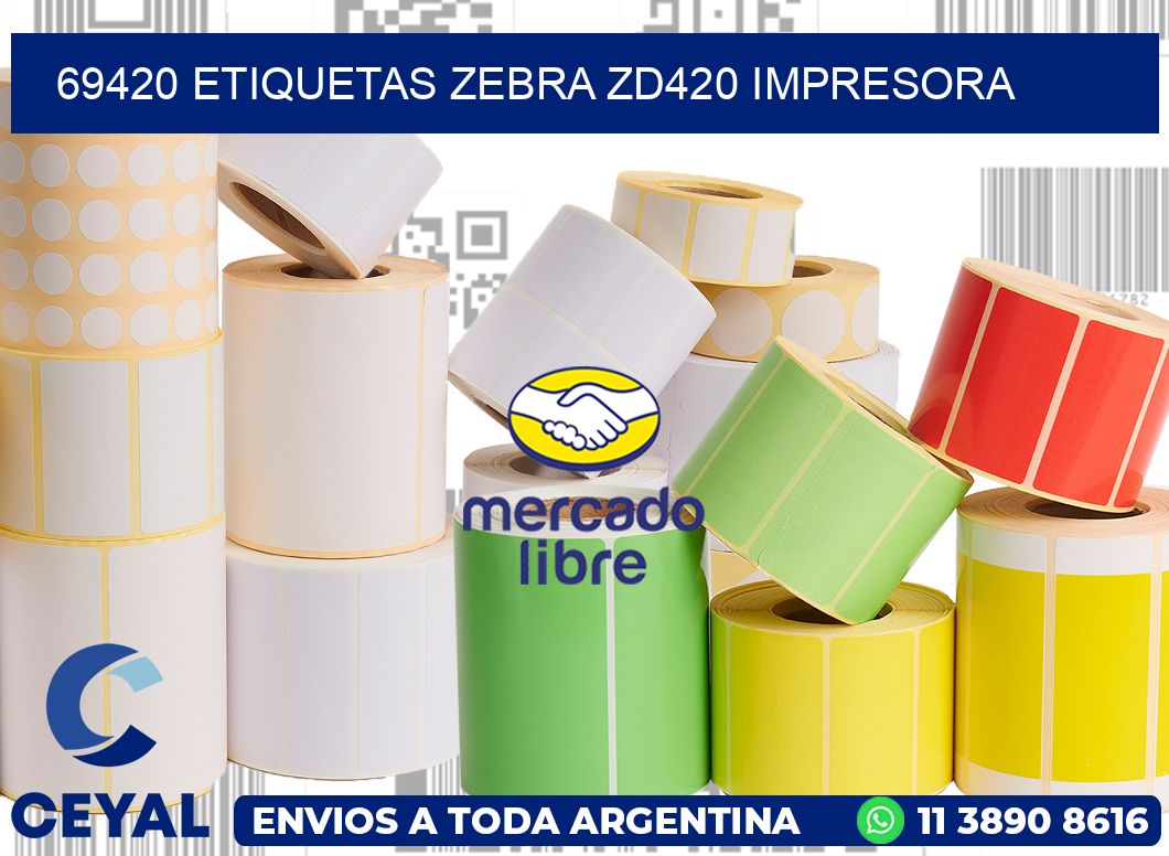 69420 etiquetas Zebra zd420 impresora
