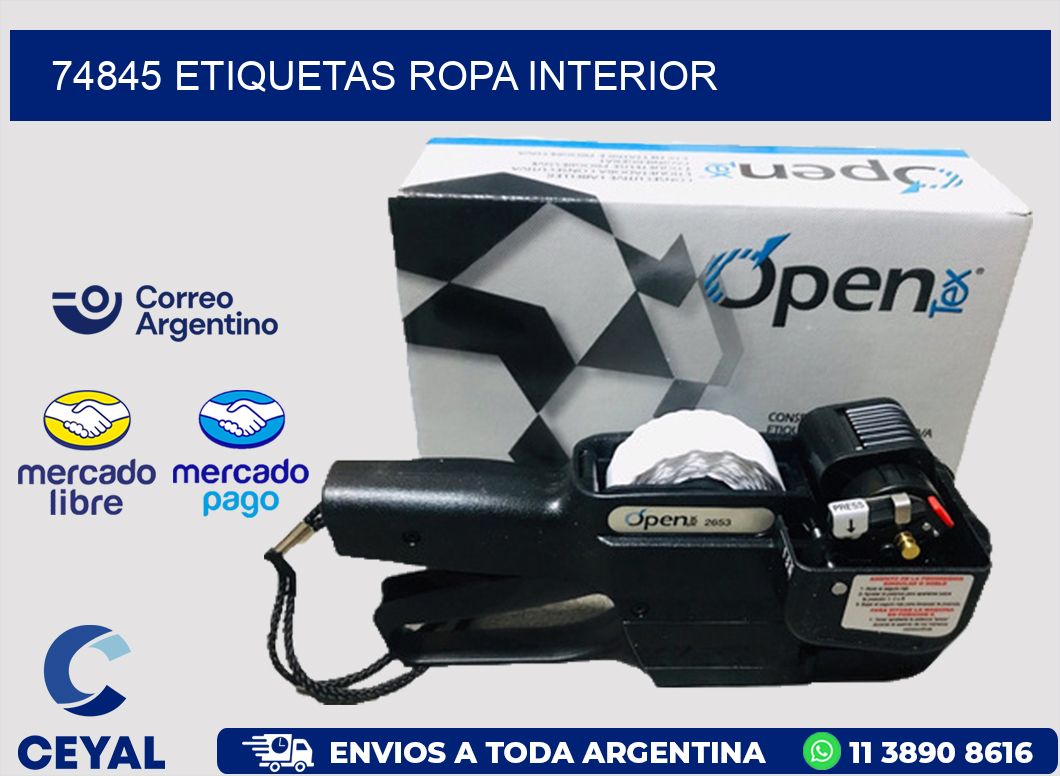 74845 Etiquetas ropa interior
