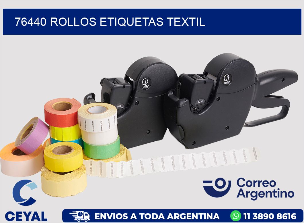 76440 rollos etiquetas textil