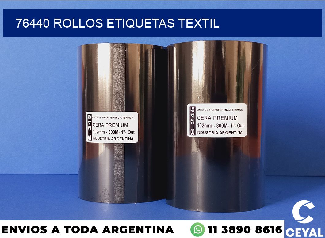 76440 rollos etiquetas textil