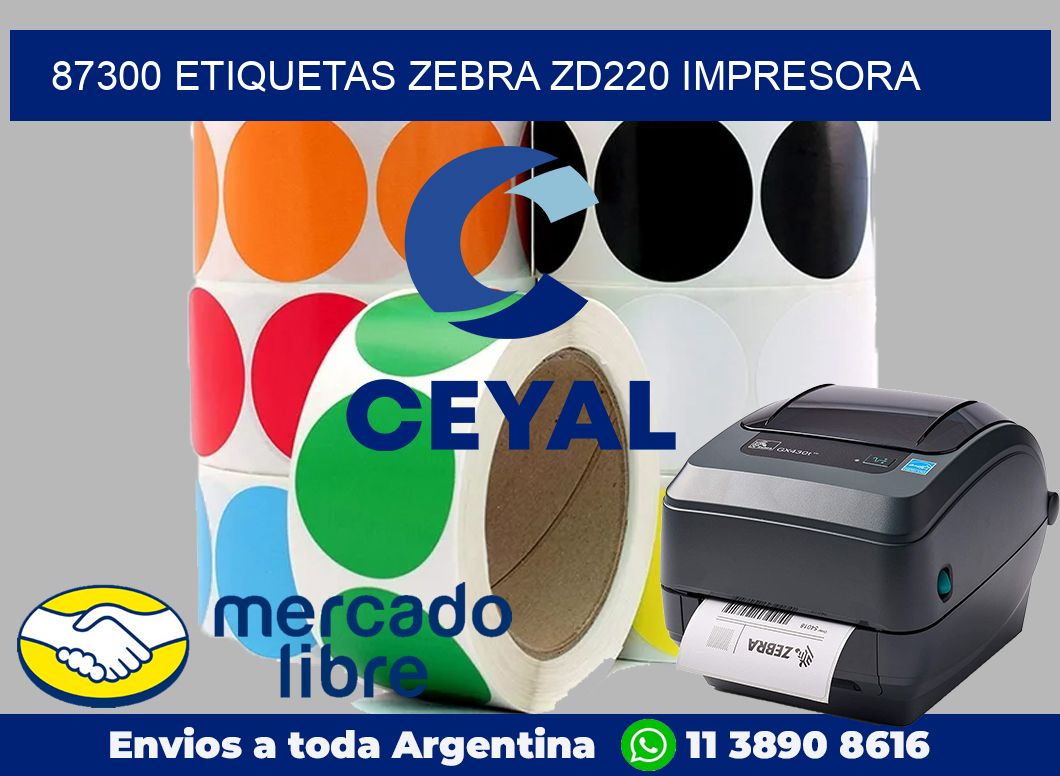 87300 etiquetas Zebra zd220 impresora