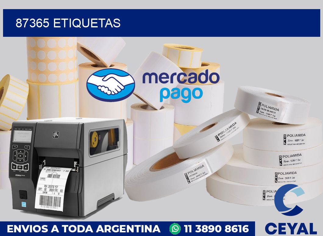 87365 etiquetas