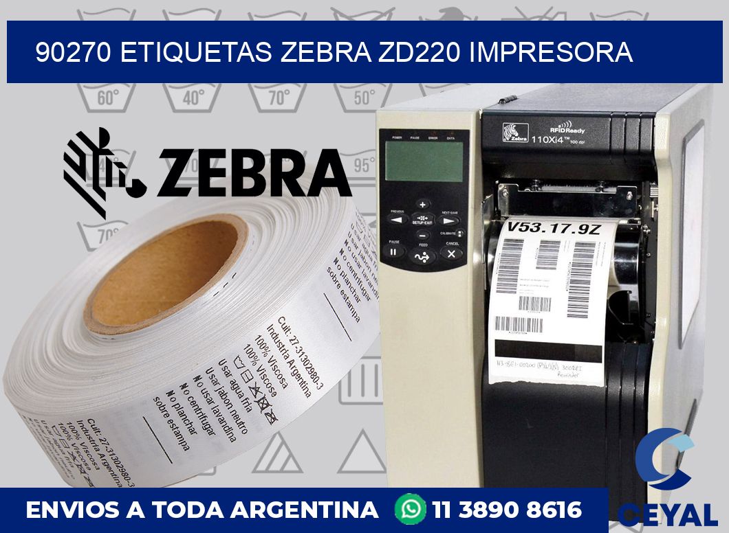 90270 etiquetas Zebra zd220 impresora