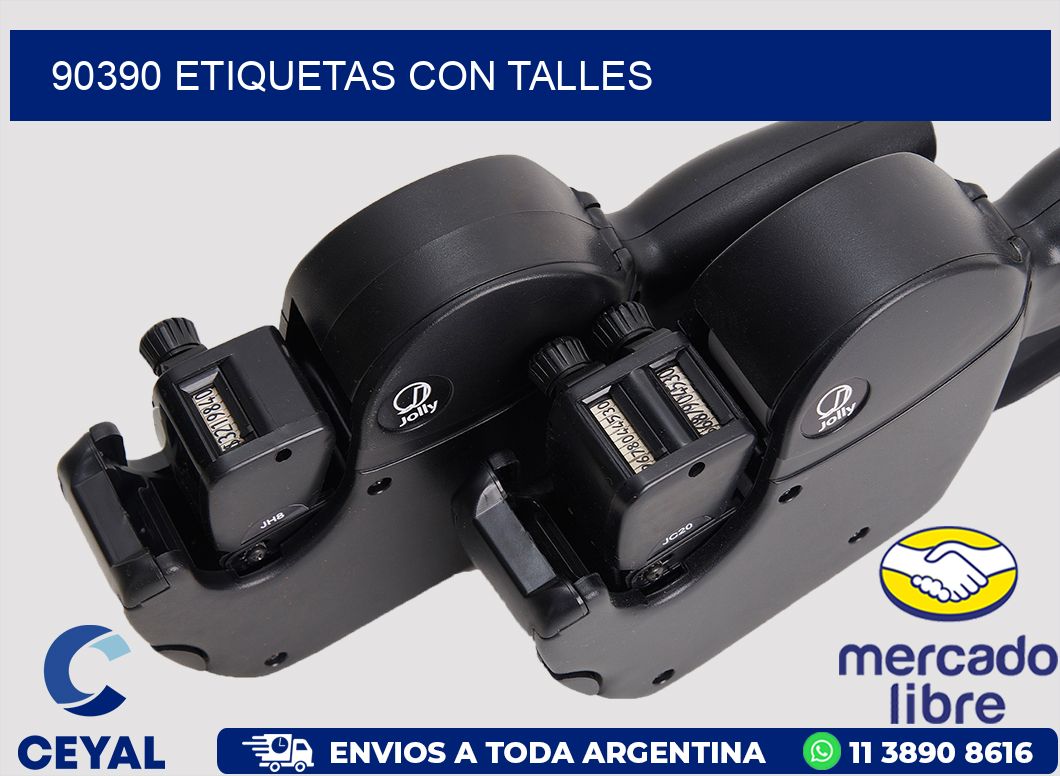 90390 Etiquetas con talles