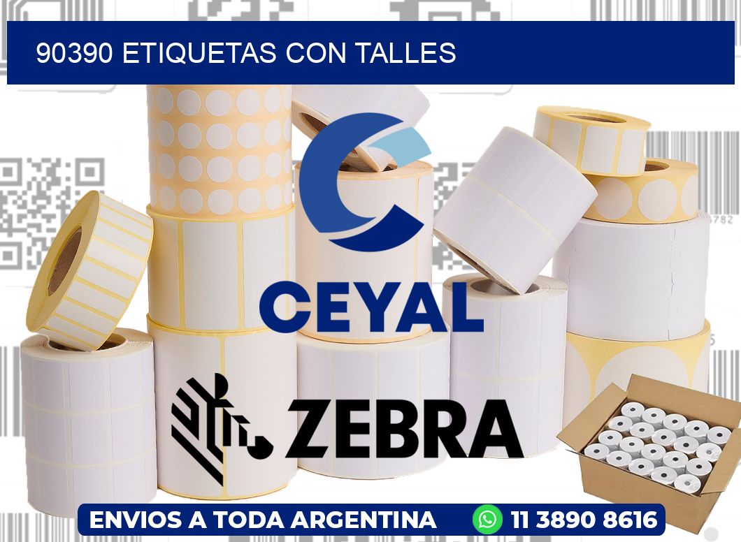 90390 Etiquetas con talles