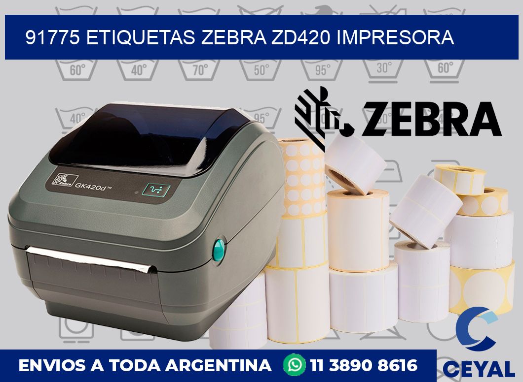 91775 etiquetas Zebra zd420 impresora
