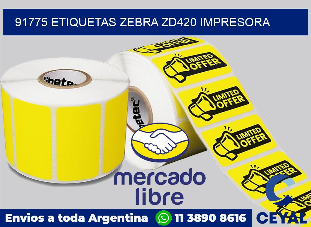 91775 etiquetas Zebra zd420 impresora