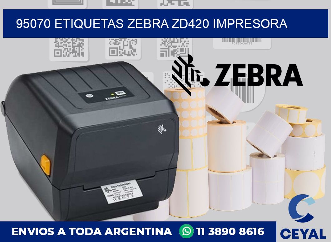 95070 etiquetas Zebra zd420 impresora