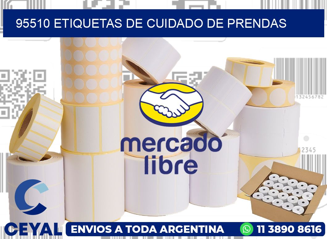 95510 Etiquetas de cuidado de Prendas