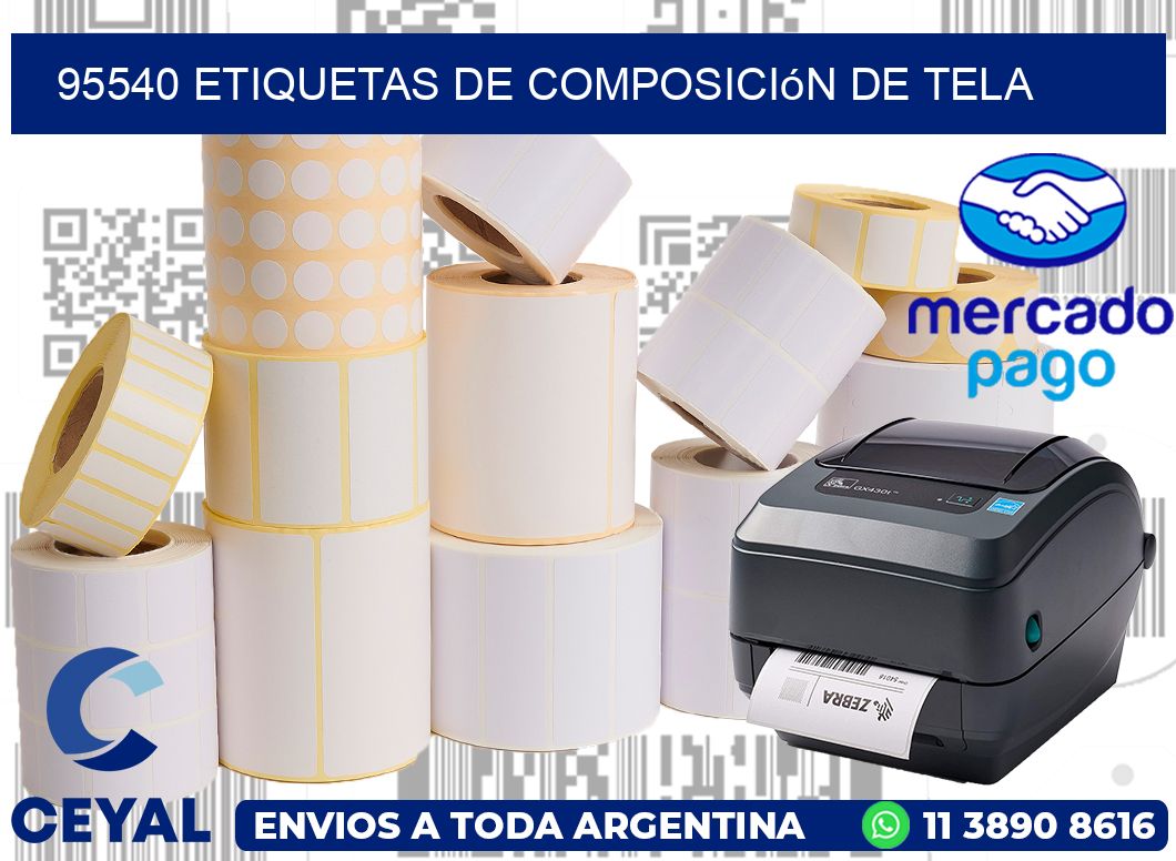 95540 Etiquetas de Composición de Tela