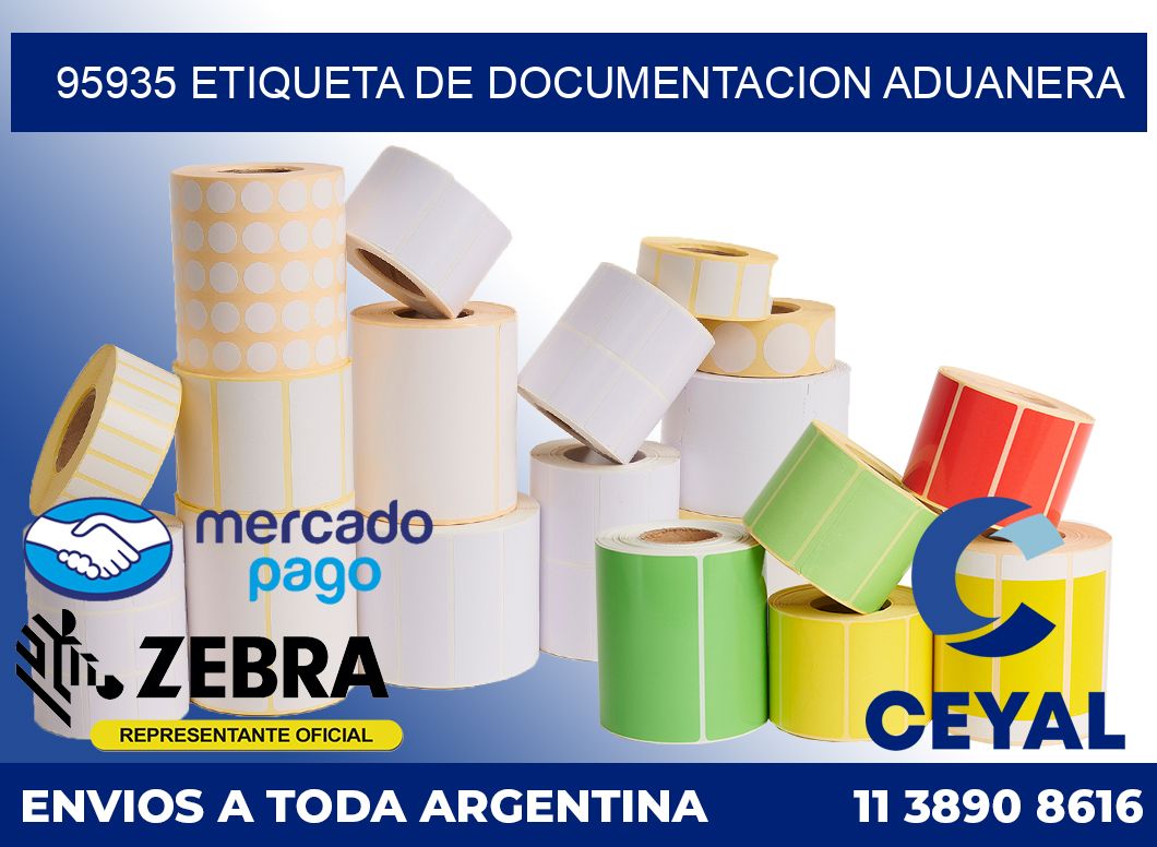 95935 Etiqueta de documentacion aduanera