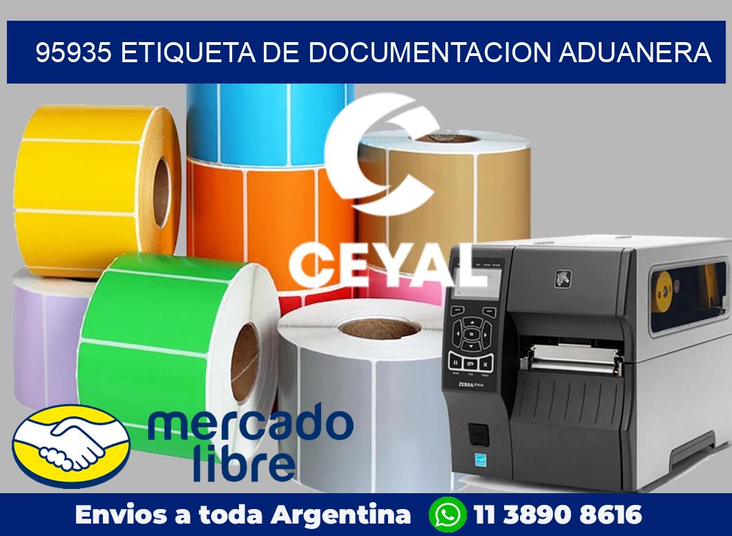 95935 Etiqueta de documentacion aduanera