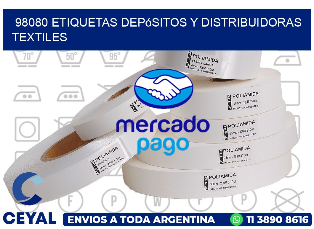 98080 Etiquetas depósitos y distribuidoras textiles