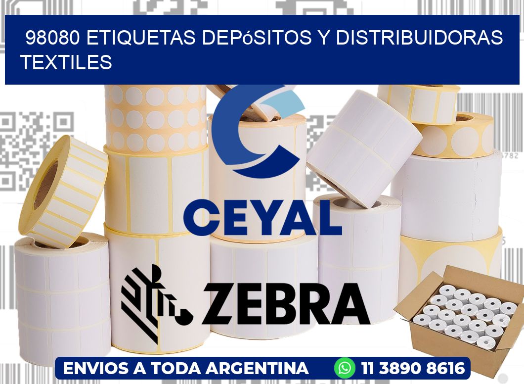 98080 Etiquetas depósitos y distribuidoras textiles