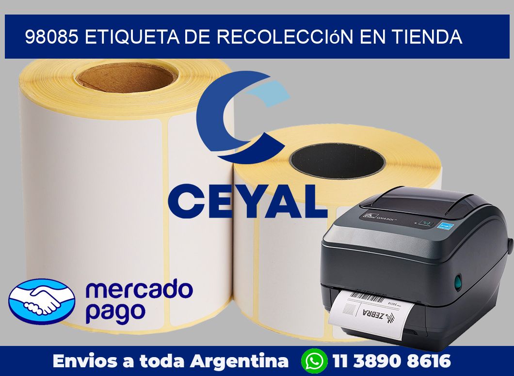 98085 Etiqueta de recolección en tienda