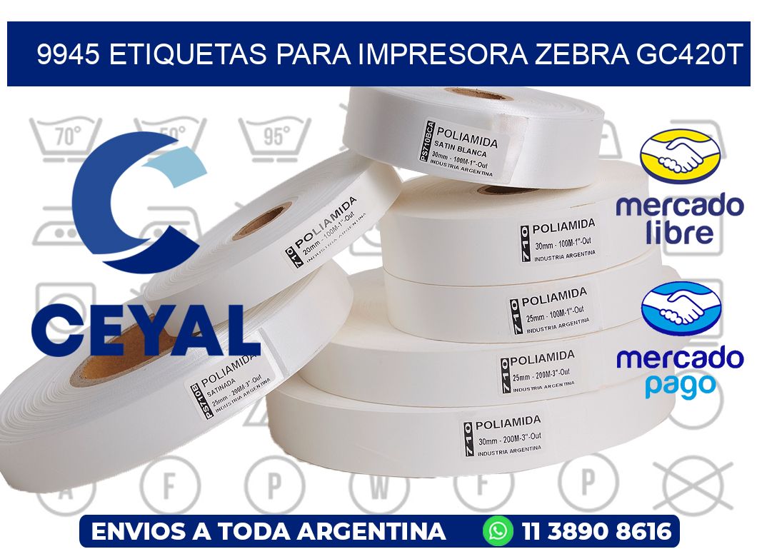 9945 etiquetas para impresora zebra GC420T