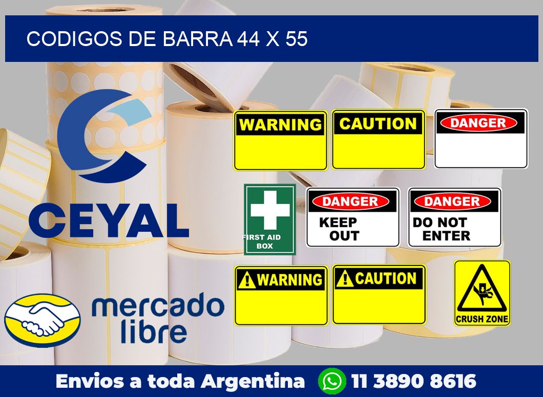 Codigos de barra 44 x 55