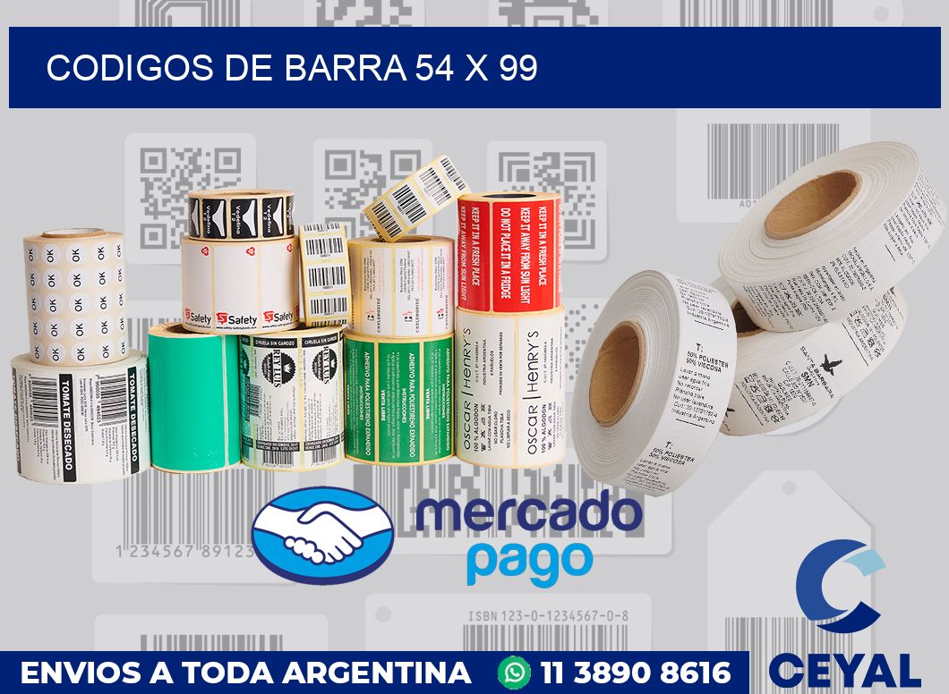 Codigos de barra 54 x 99