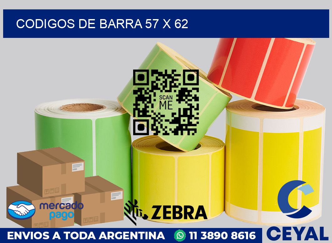 Codigos de barra 57 x 62