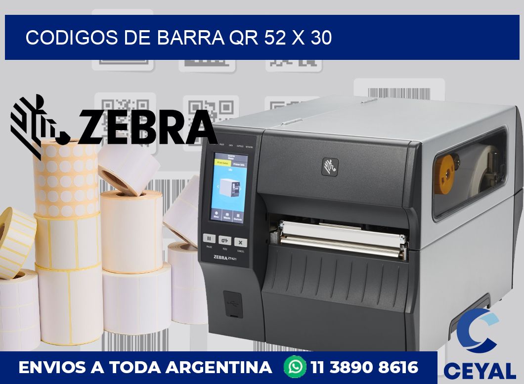 Codigos de barra QR 52 x 30
